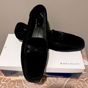 Karen Scott New with Box Black Velvet Loafer Size 10